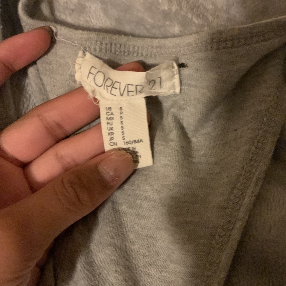 Long comfy grey dress that stretches in the waist part a little from forever 21